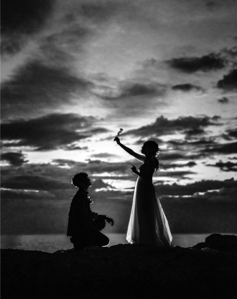 日没後も幻想的な景色が広がります（京丹後市立岩）海の京都 天橋立 京丹後 夕日ヶ浦 立岩 琴引浜 フォトウェディング 結婚式前撮り