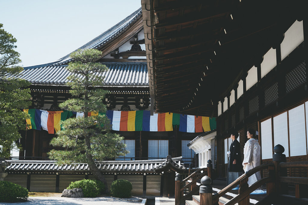 京都府京都市金戒光明寺での フォトウェディング フォト婚 前撮り 白無垢 色打掛 和装
