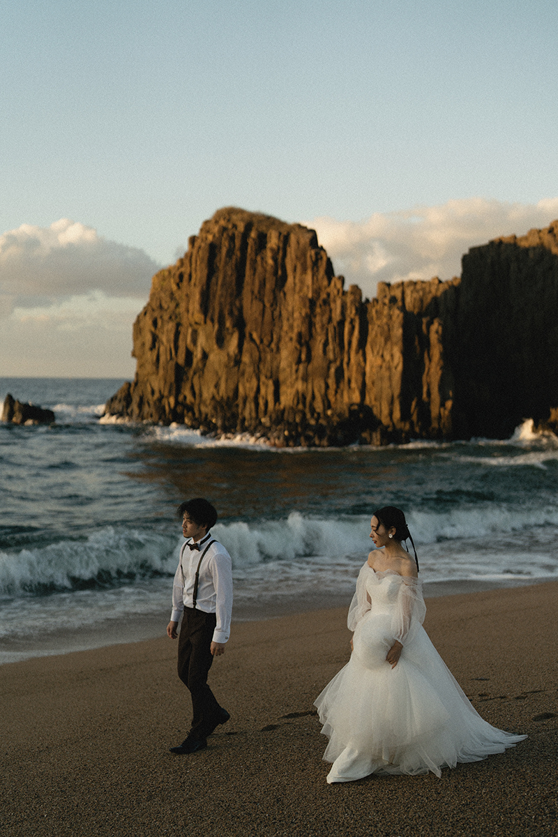 夕日ヶ浦 立岩 天橋立 結婚式前撮り フォトウェディング｜くくるくう 福知山 舞鶴 豊岡